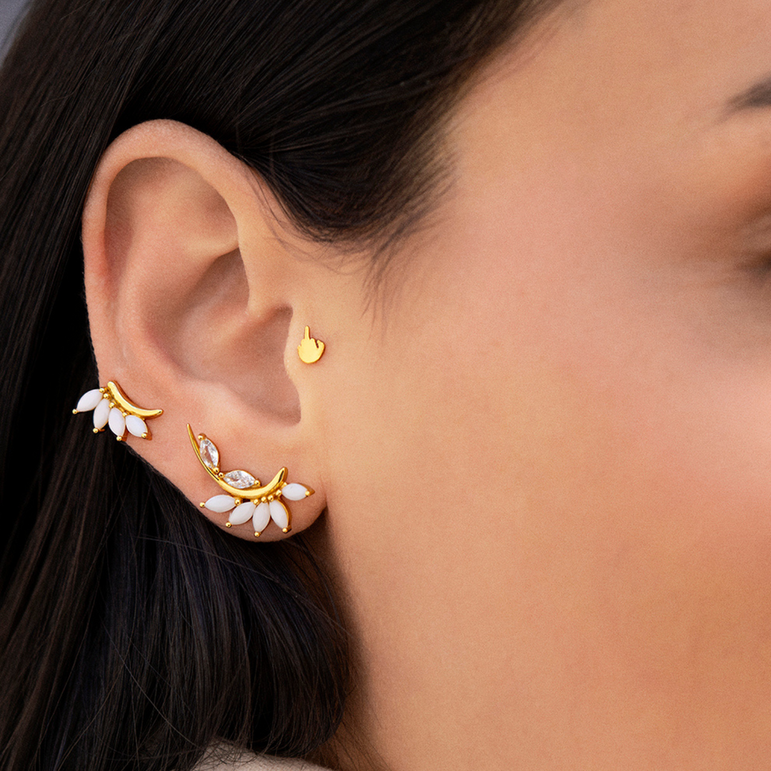 ORECCHINI ASIMMETRICI ÉVENTAIL