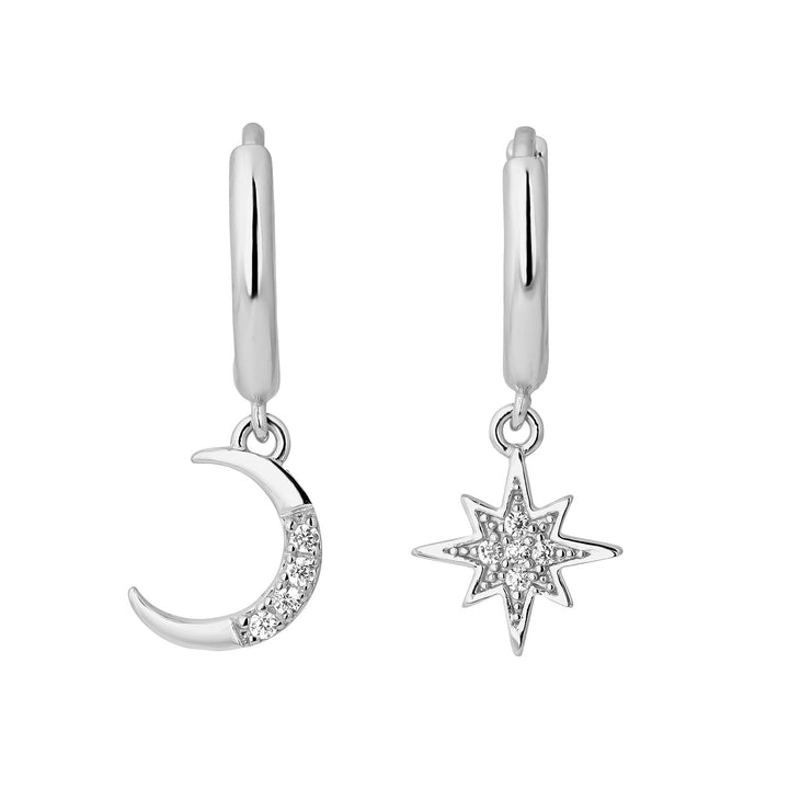ETERNITY ASYMMETRICAL SILVER EARRINGS