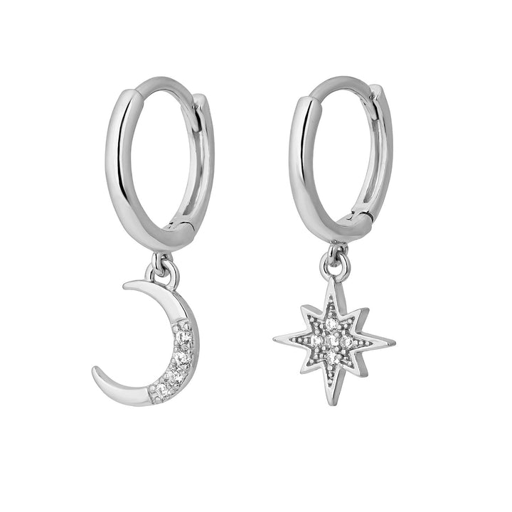 ETERNITY ASYMMETRICAL SILVER EARRINGS