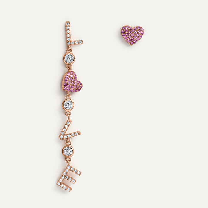 LOVE PARADE ASYMMETRICAL EARRINGS