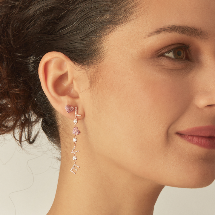 LOVE PARADE ASYMMETRICAL EARRINGS