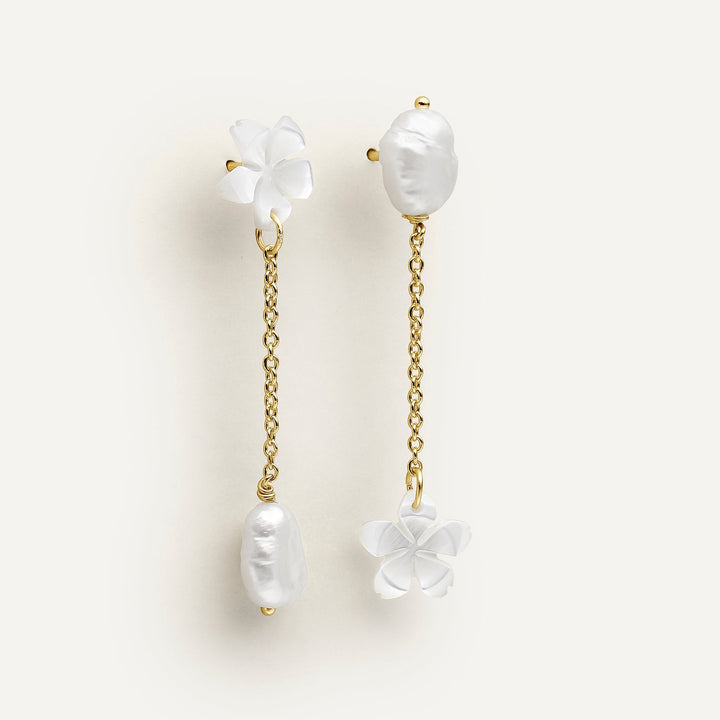 Asymmetrische Ohrringe Fiori di Perla