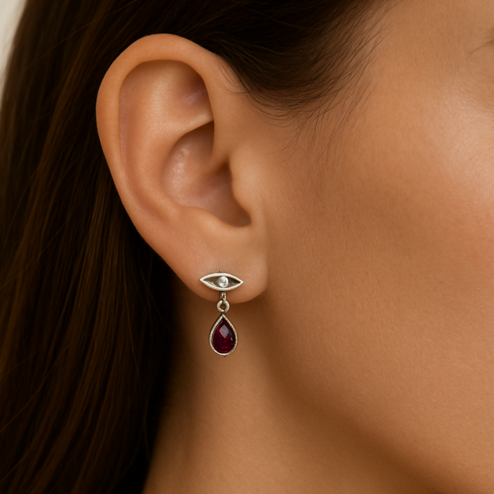PENDIENTES ASIMÉTRICOS PLATA DE BOUCHE À OREILLE