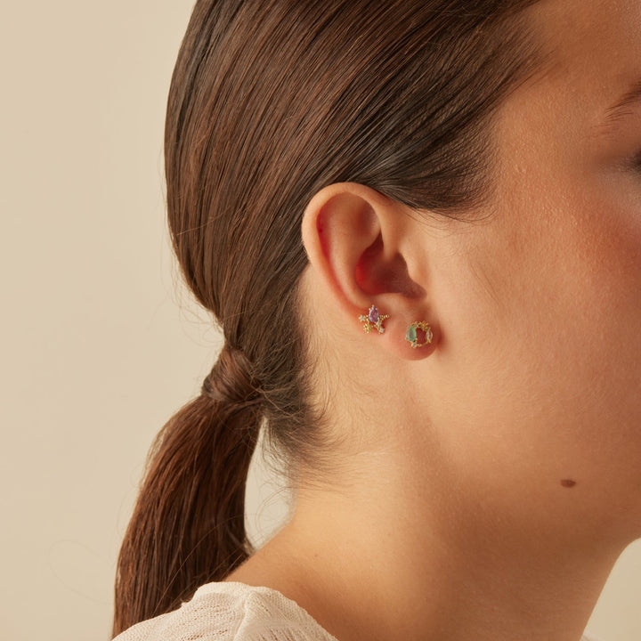 ASYMMETRICAL MADAGASCAR EARRINGS