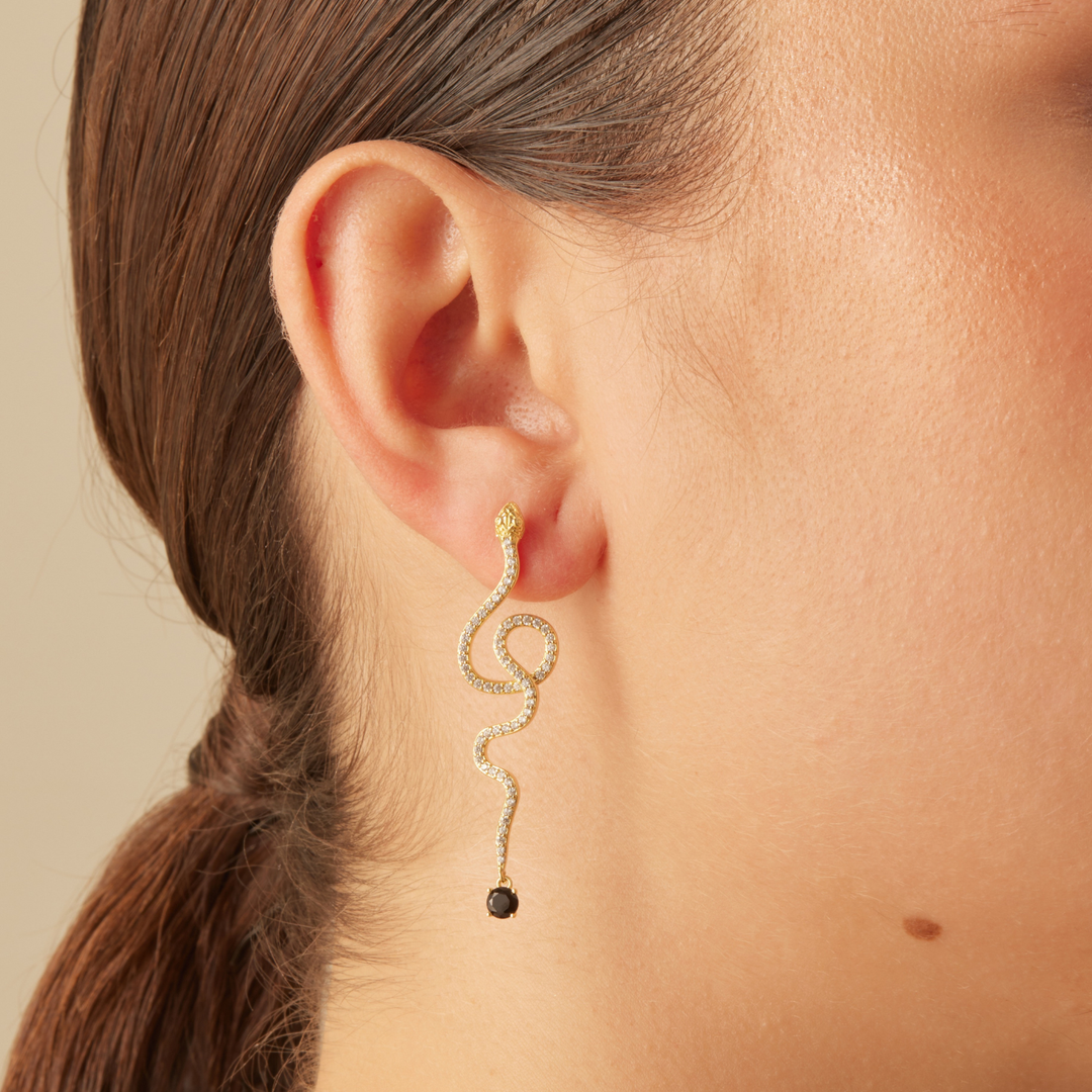 PENDIENTES ASIMÉTRICOS PITHÓN NOIRE