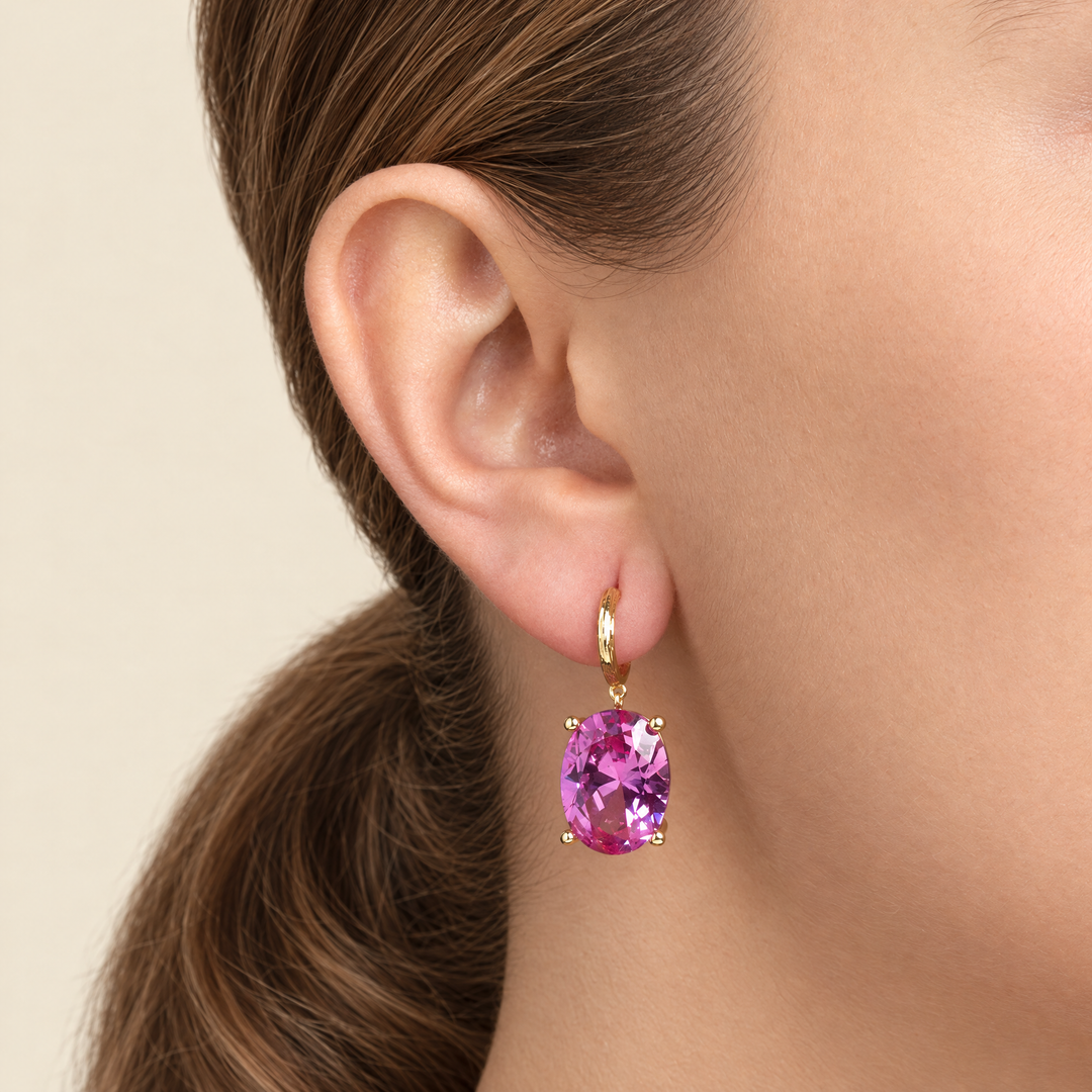 PENDIENTES ASIMÉTRICOS FLEUR ET GEMME