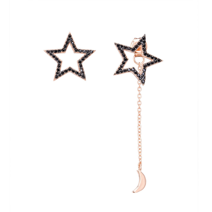 ASIMMETRISCHE ROSEGOUD DAZZLING-STARS OORBELLEN