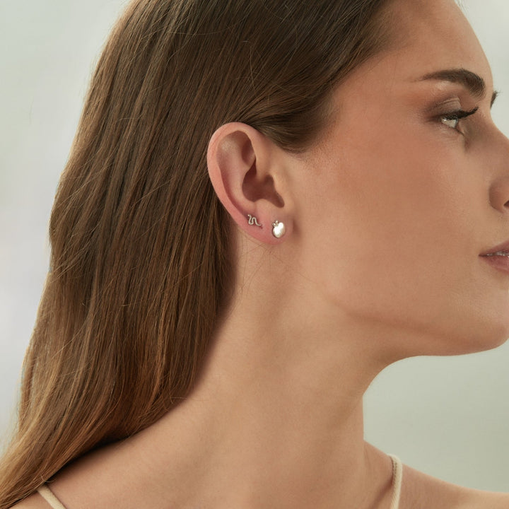 ASIMMETRISCHE OORHANGERS VAN ZILVER EDEN