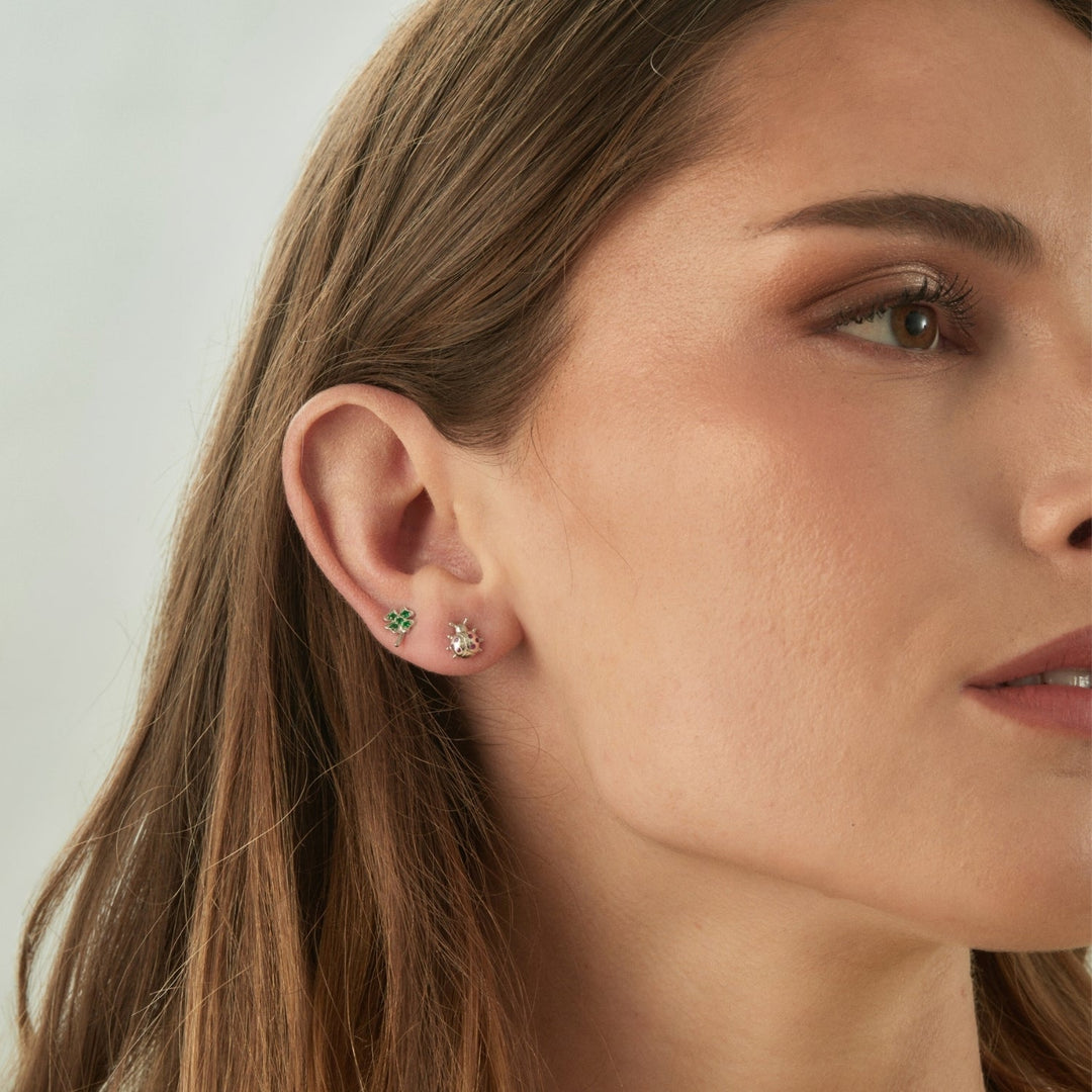 PENDIENTES ASIMÉTRICOS DE PLATA FORTUNE