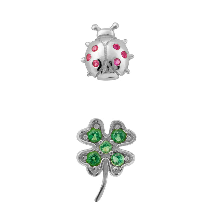PENDIENTES ASIMÉTRICOS DE PLATA FORTUNE