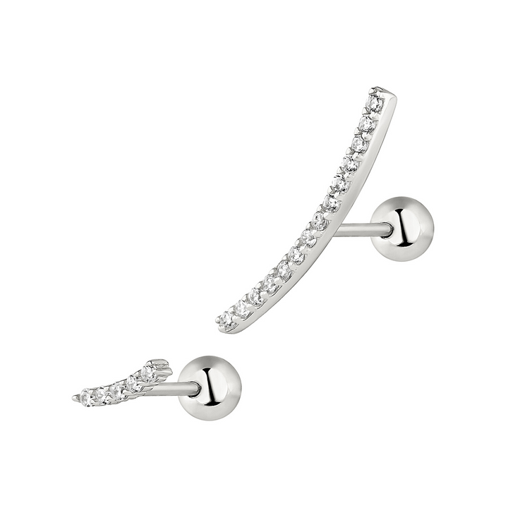 ASYMMETRISCHE OORRINGEN ZILVER SENA