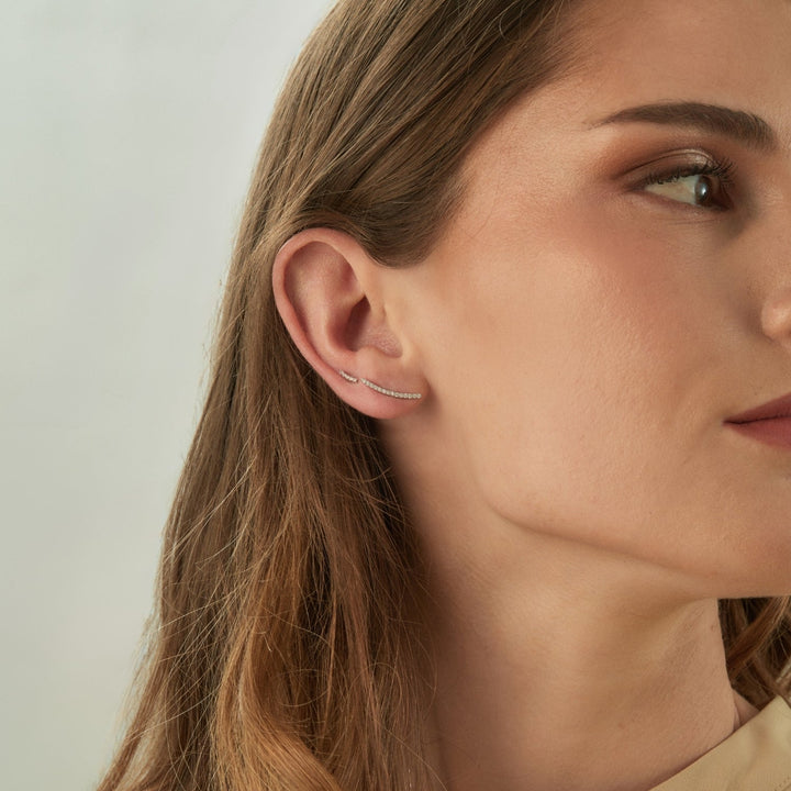 ASYMMETRISCHE OORRINGEN ZILVER SENA