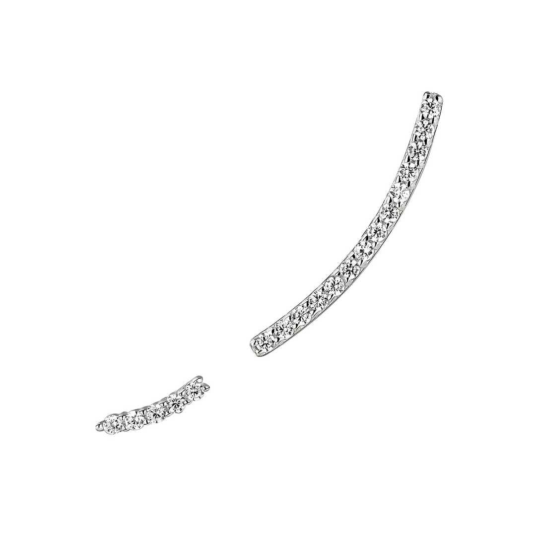ASYMMETRISCHE OORRINGEN ZILVER SENA