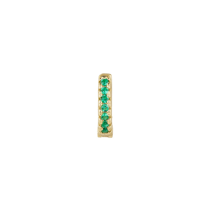 PENDIENTE PIERCING GELBGOLD GRÜNEM SMARAGD CREOLEN SOPHIE  