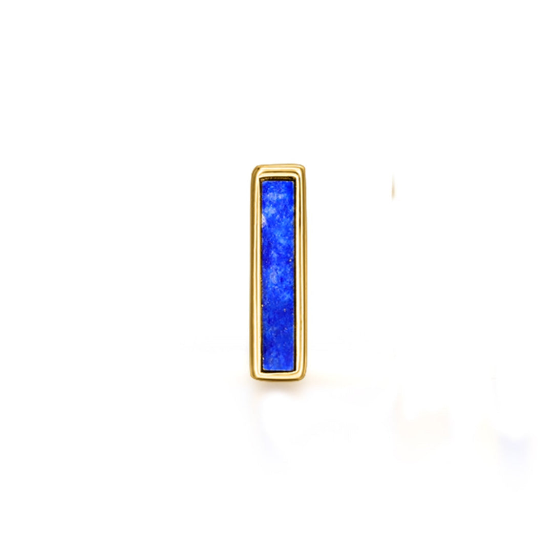 LAPIS LAZULI CEYLON HOOP PIERCING EARRING