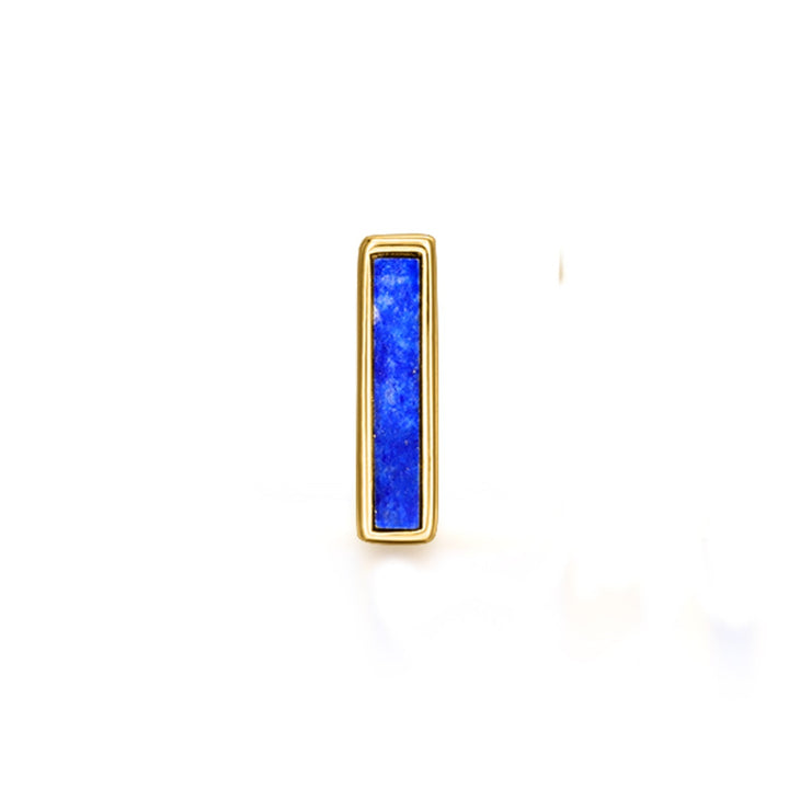 LAPIS LAZULI CEYLON HOOP PIERCING EARRING