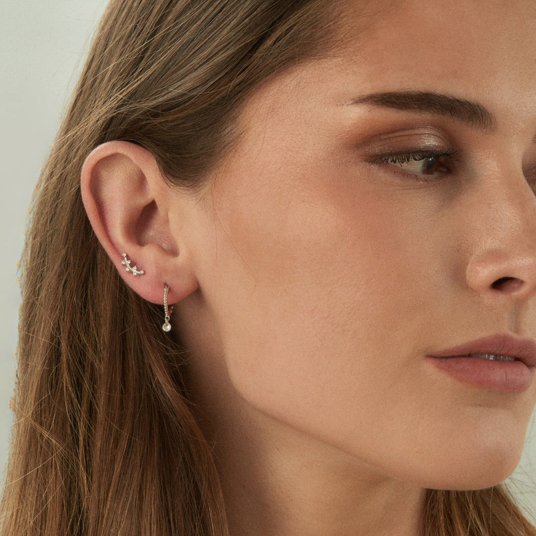 CHIC-W SILVER HOOP PIERCING EARRING