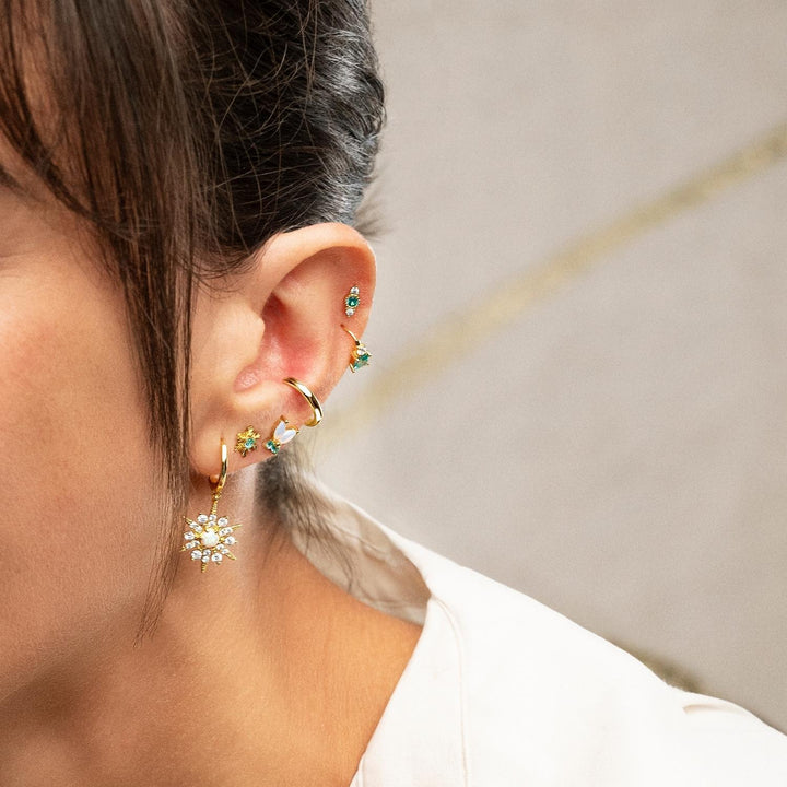 BRINCO PIERCING ARGOLA OPAL-STAR