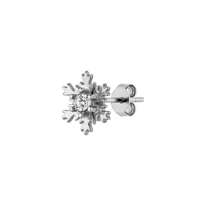 ORECCHINO PIERCING IN ARGENTO FIocco DI NEVE