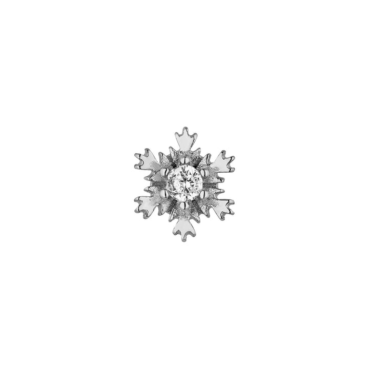 ORECCHINO PIERCING IN ARGENTO FIocco DI NEVE