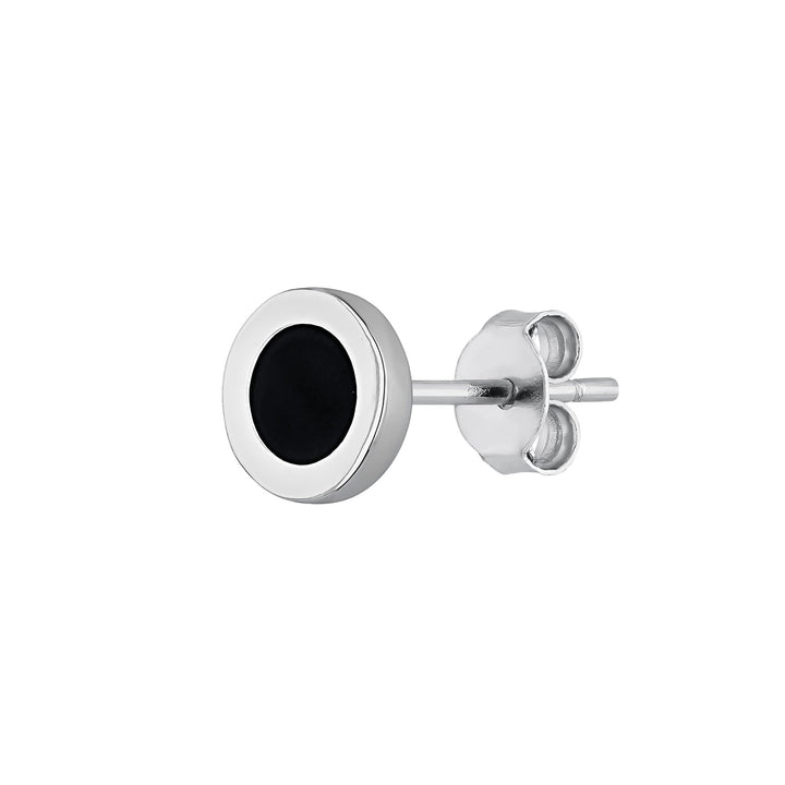 PENDIENTE PIERCING DE PLATA ONYX