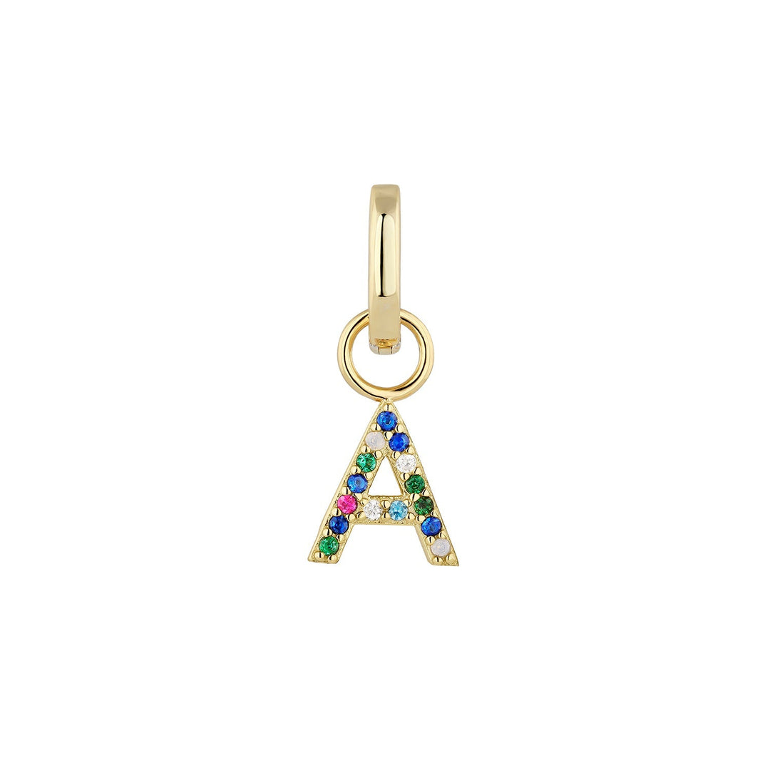 PENDIENTE PIERCING ARO GOLD ALPHABET A