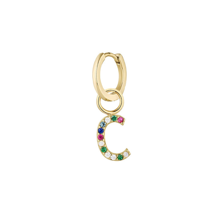 GOUDEN OORRING ALFABET C