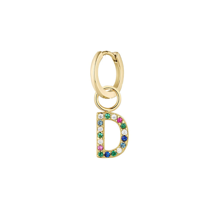 GOUDEN OORRING ALFABET D