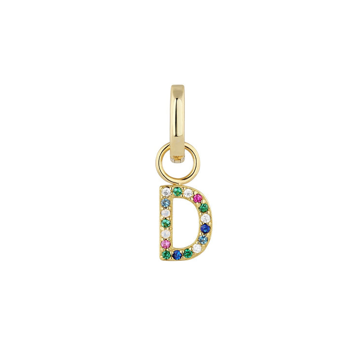 GOUDEN OORRING ALFABET D