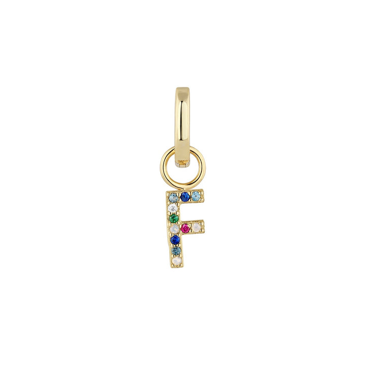 GOUDEN OORRING ALFABET F