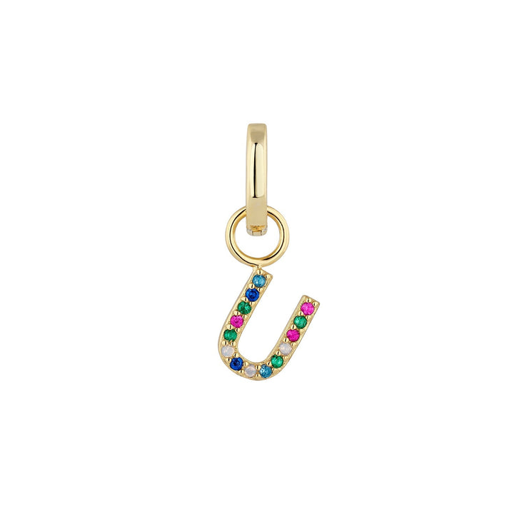 BRINCO PIERCING ARO GOLD ALPHABET U