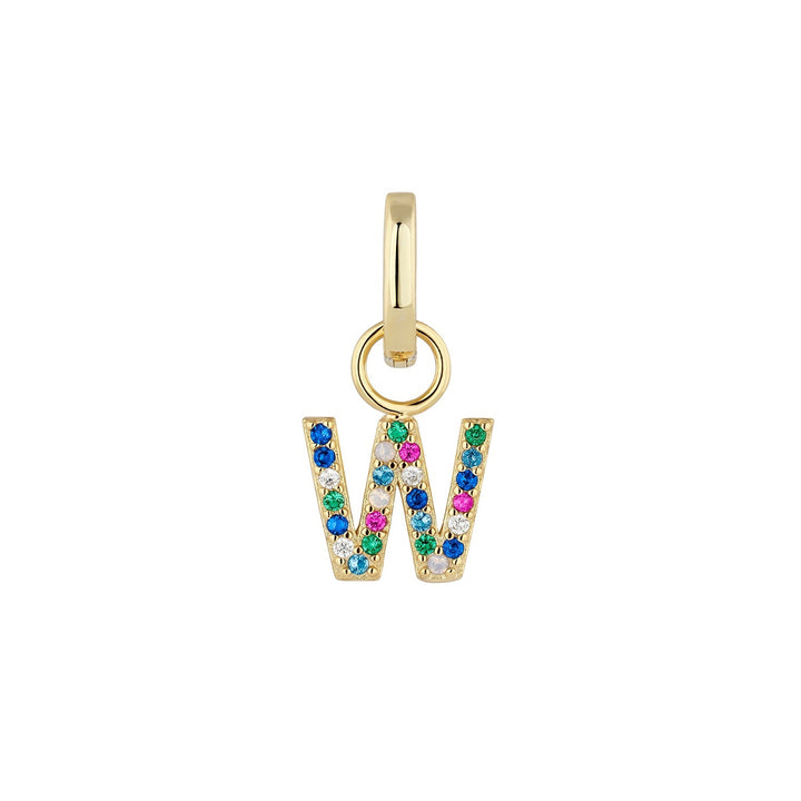 PIERCING OORRING GOUD ALFABET W
