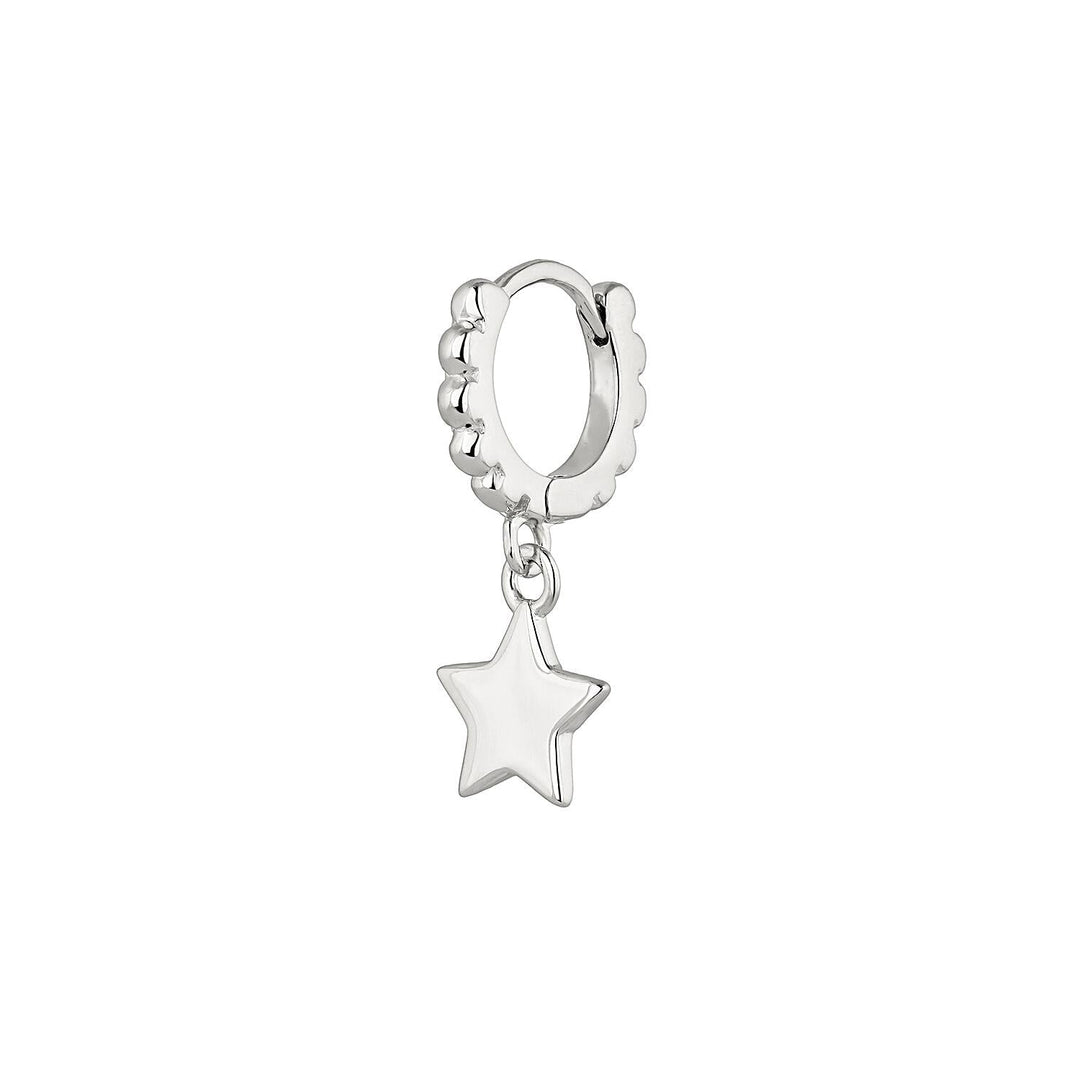 ZILVEREN PIERCING OORBEL STER