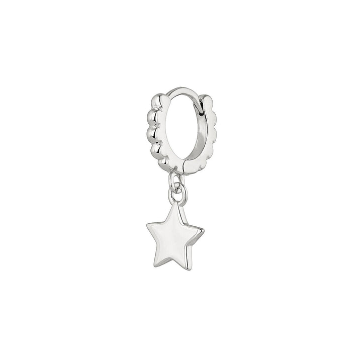 ZILVEREN PIERCING OORBEL STER