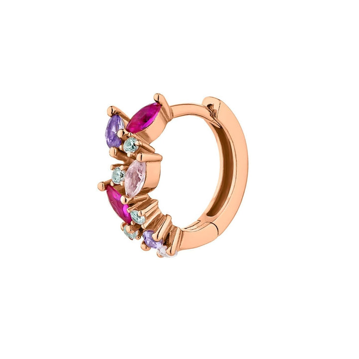 Ohrring Piercing Ring Roségold Laurier  