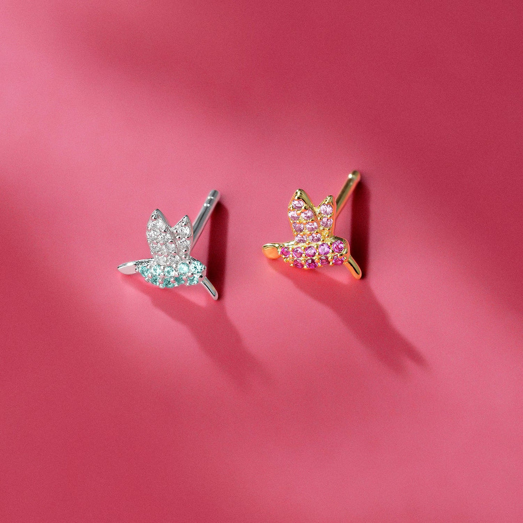 PIERCING OHRRING SILBER COLIBRÍ
