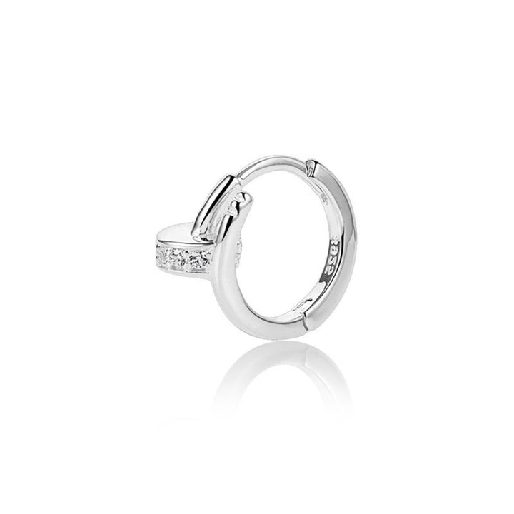 LUXE CLAU SILVER HOOP PIERCING EARRING