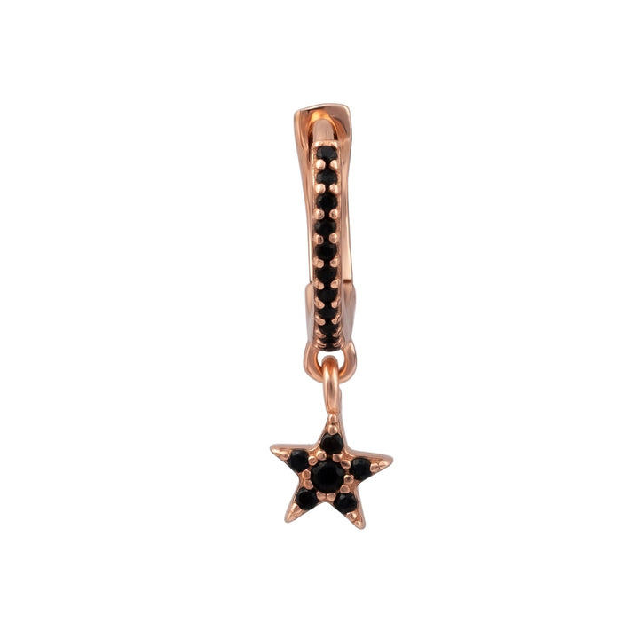 ROZEGOUDEN OORRING ESPINELA SHOOTING STAR
