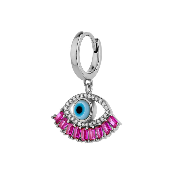 GREEK EVILEYE CREOLEN-PIERCING-Ohrring aus Silber