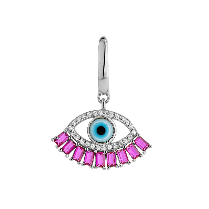 GREEK EVILEYE CREOLEN-PIERCING-Ohrring aus Silber
