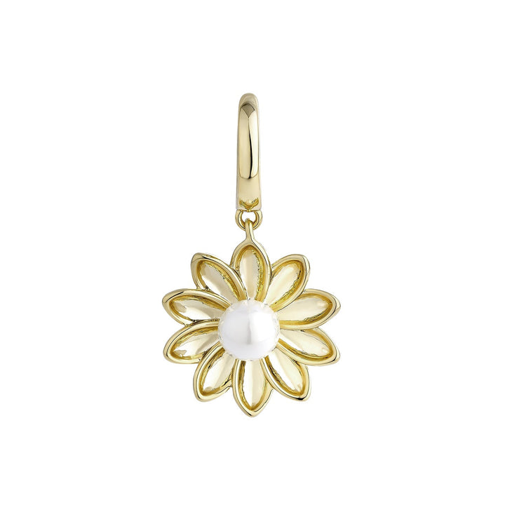 FLOWER PEARL CREOLEN-PIERCING-Ohrring