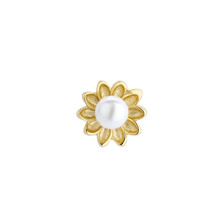 FLOWER-PEARL PIERCING-Ohrring