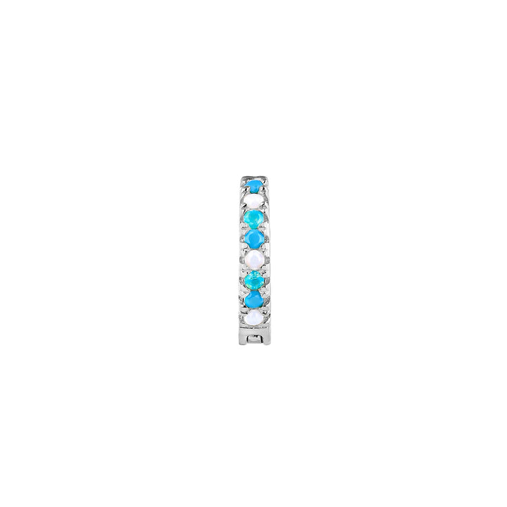 BRINCO PIERCING ARO DE PRATA OPALO SOPHIE