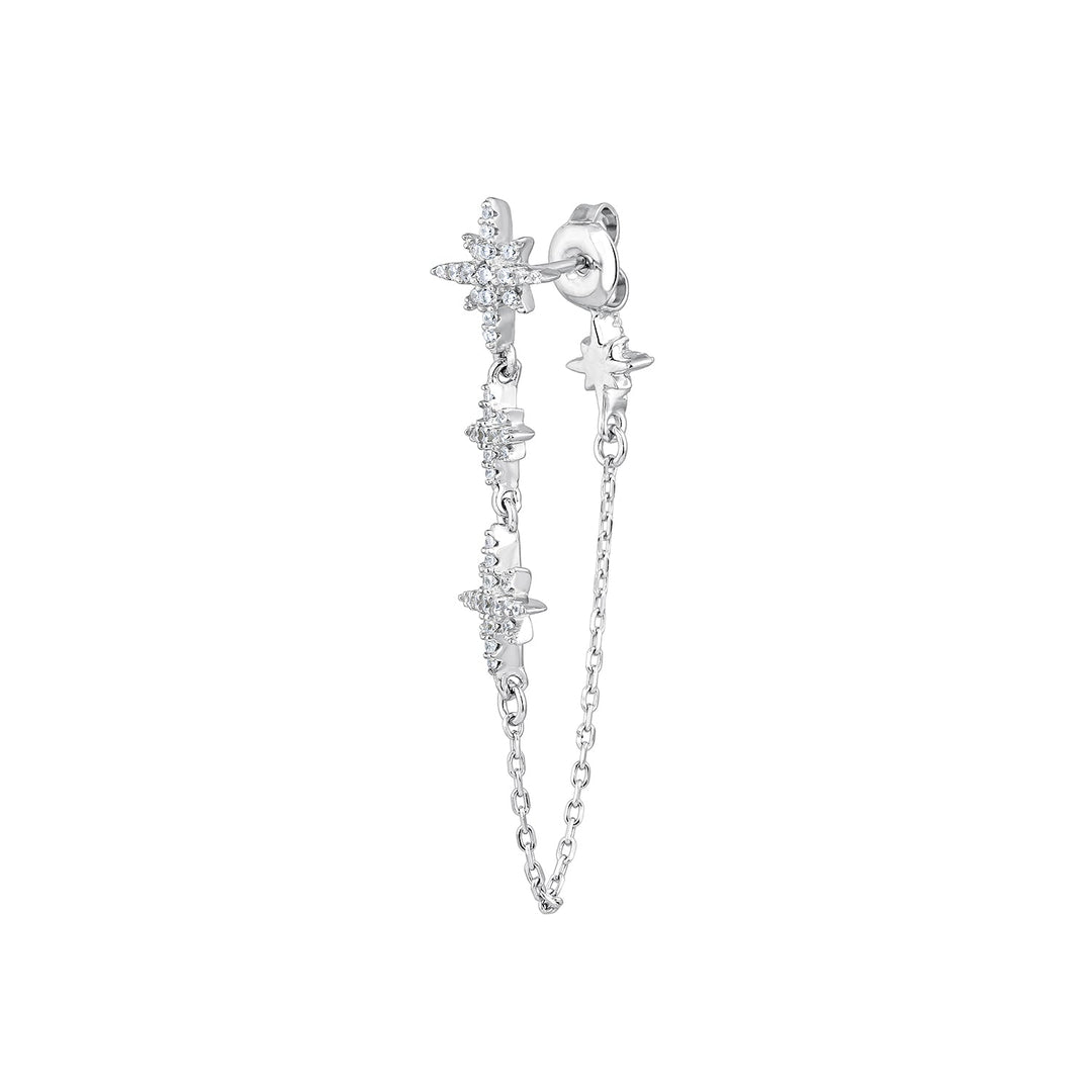 PENDIENTE PIERCING DE PLATA CASIOPEA