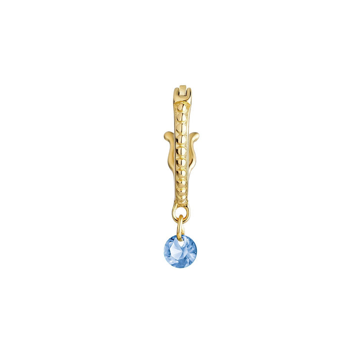 PIERCING-Ohrring Ring Gelbgold Blau Chic-W