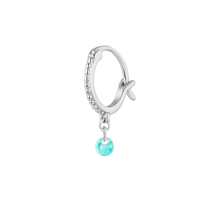 ORECCHINO PIERCING CERCHIO IN ARGENTO PARAIBA CHIC-W