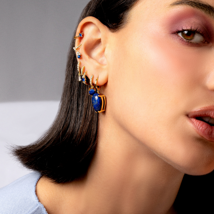 PIERCING OORBEL BLAUWE RING KEILA