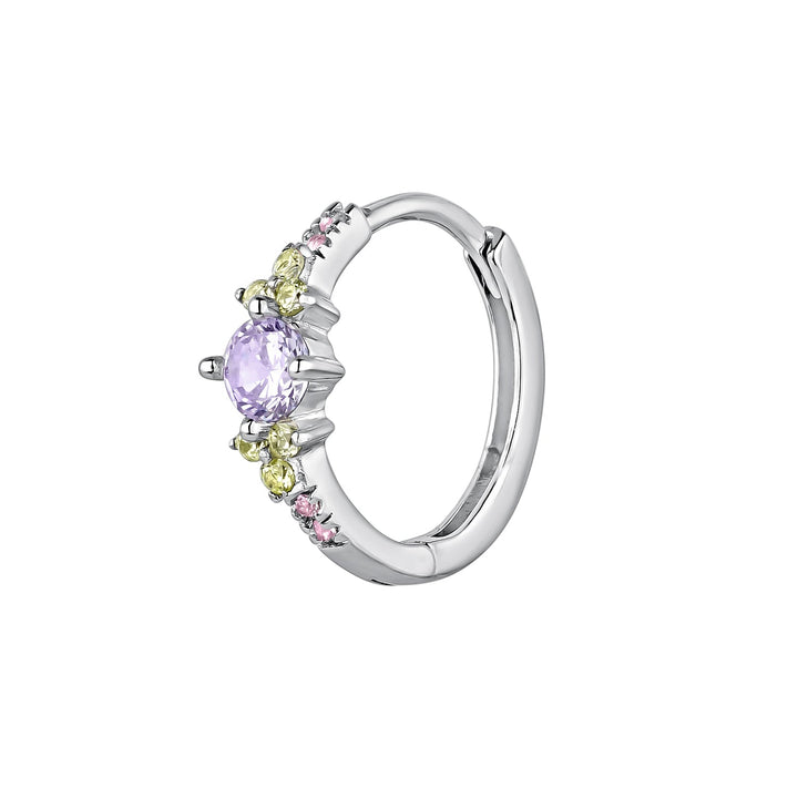 PIERCING OHRSCHMUCK LILA SILBERRING KEILA