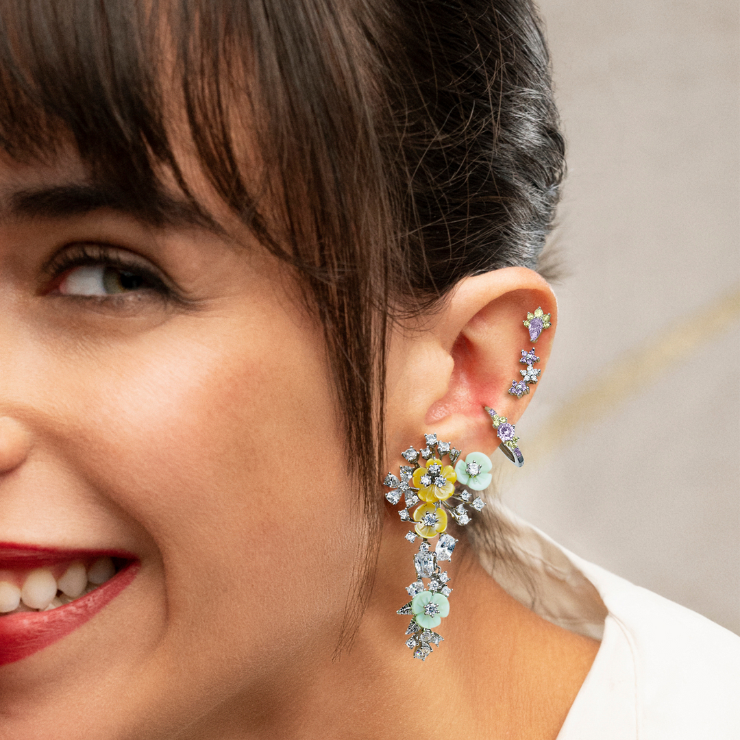 PIERCING OHRSCHMUCK LILA SILBERRING KEILA