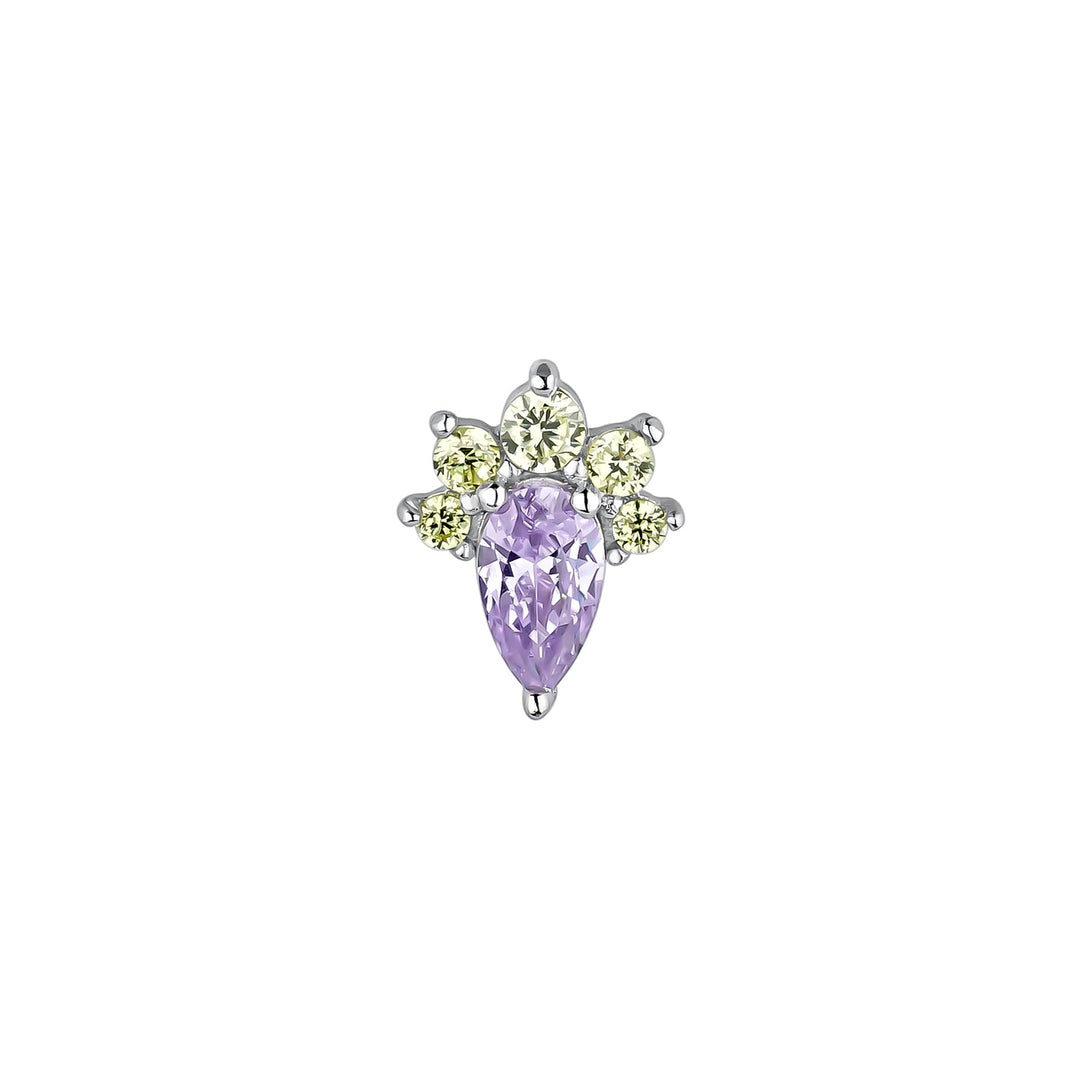 ORECCHINO PIERCING IN ARGENTO LILLA LOIDA